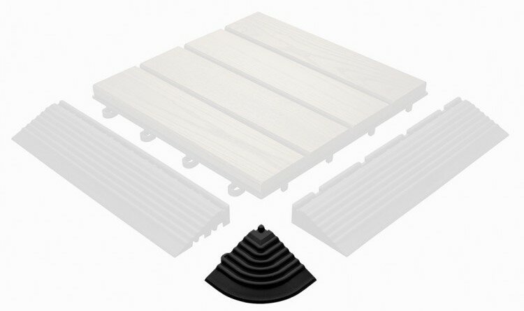 Afwerkrand hoekstuk voor 28 mm kliktegels