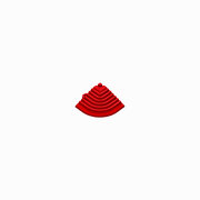 Afwerkrand hoekstuk voor 18 mm kliktegels rood