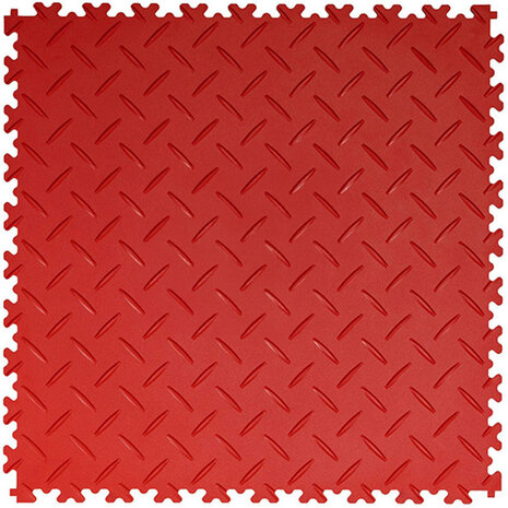 PVC Kliktegel BoSepta met traanplaatmotief rood