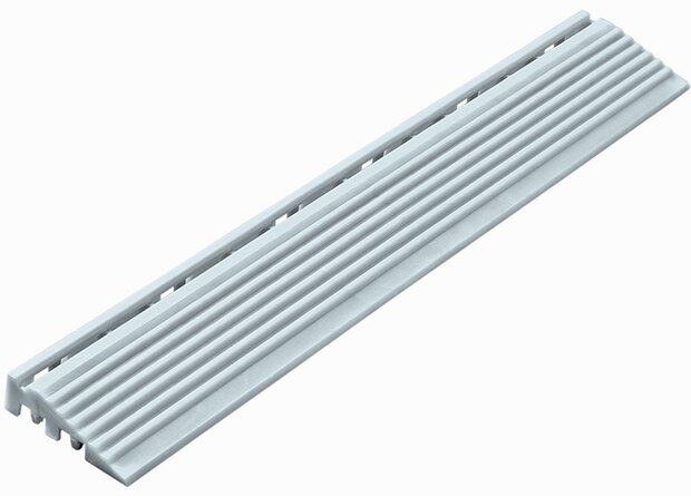 Afwerkrand recht voor 18 mm PP kliktegels lichtgrijs
