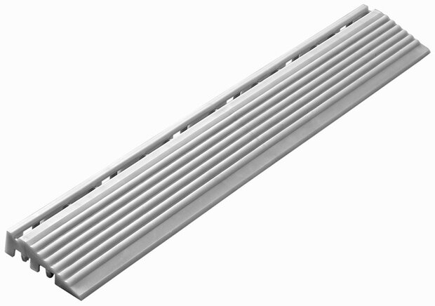 Afwerkrand recht voor 18 mm PP kliktegels wit-alu