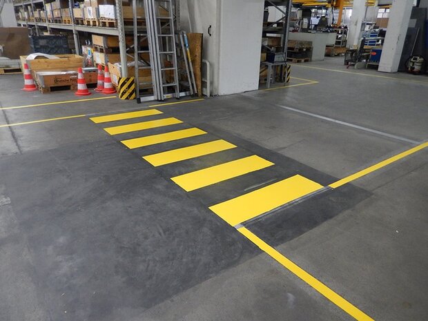 Vloermarkeringstape extra dun Thinstripe 75 mm oranje