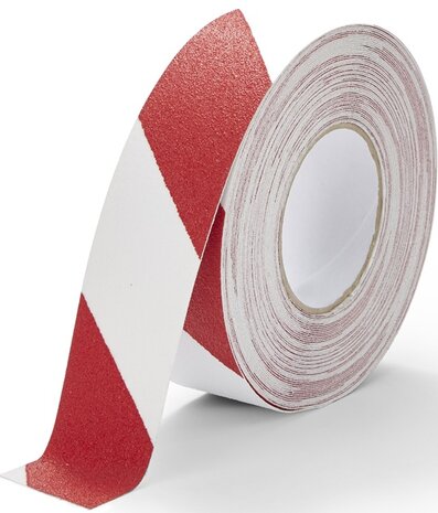 Antisliptape korrel fijn 50 mm rood-wit
