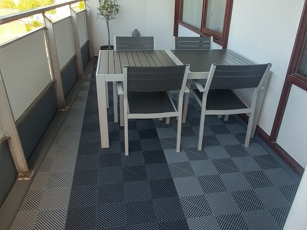 BoDeck Standard Balkonvloertegel &ndash; Open Drainage Kliktegel (PP)| Geel