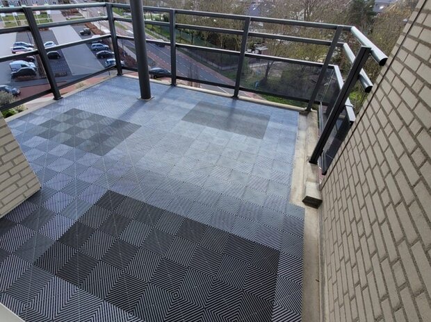 BoDeck Standard Balkonvloertegel &ndash; Open Drainage Kliktegel (PP)| Geel