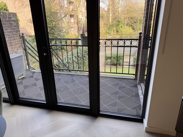 BoDeck Classic balkonvloeren 18 mm &ndash; open kliktegels | Grijs