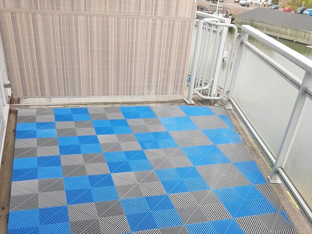 BoDeck Trend balkonvloeren 18 mm &ndash; open kliktegels | Reflexblauw