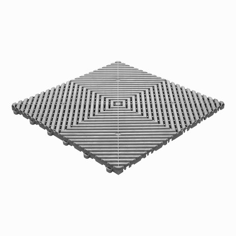 BoDeck Grid balkontegels 18 mm&ndash; open kliktegels | Grijs-Alu