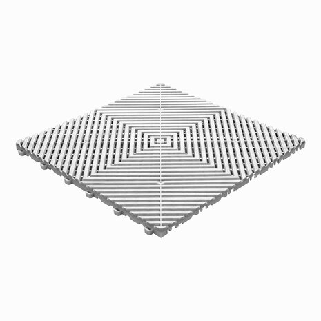 BoDeck Grid balkontegels 18 mm&ndash; open kliktegels | Wit-Alu