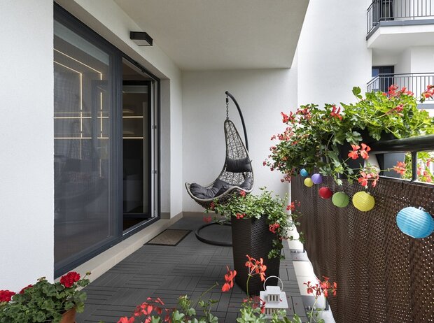 BoFudra balkonvloer 12 mm-houtlook- zwart