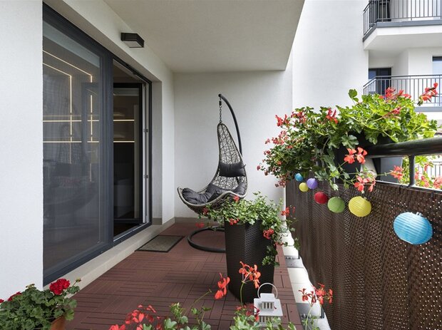 BoFudra balkonvloer 12 mm-houtlook- zwart