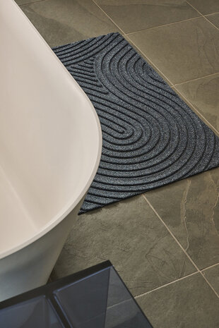 Douche-badkamermat WaterHog Fingerprint Grijs