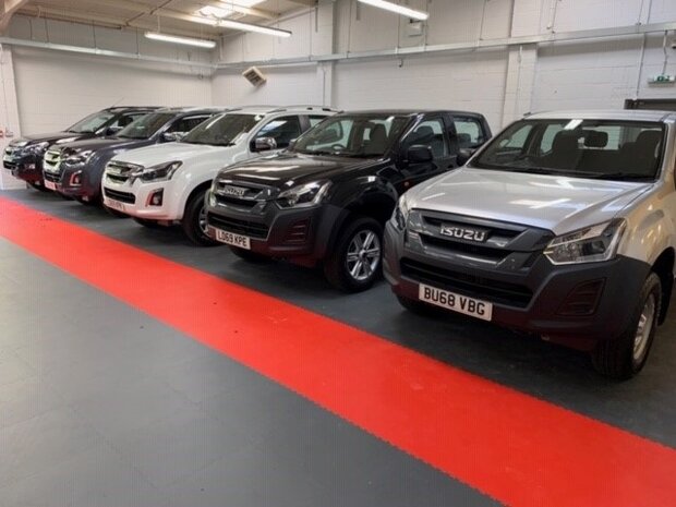 BoSepta-PVC-Kliktegel-Garagevloer-7-mm-blauw-licht-gestructureerd