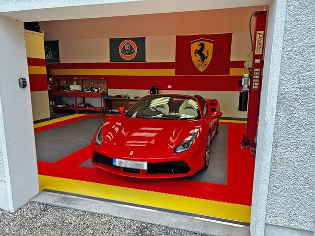 BoSepta-PVC-Kliktegel-Garagevloer-7-mm-zwart-licht-gestructureerd