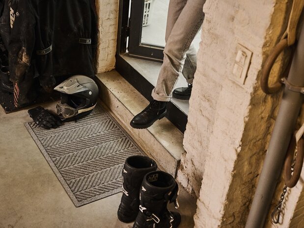 Deurmat WaterHog Herringbone Charcoal 180x250 cm