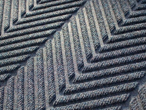 Deurmat WaterHog Herringbone Charcoal 180x250 cm