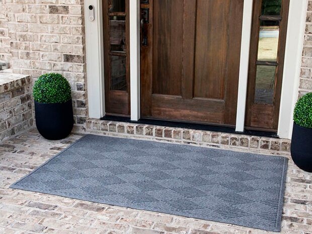 Deurmat WaterHog Diamond Charcoal 115x180 cm