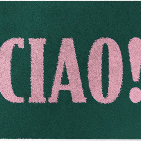 ColorStar Ciao binnendeurmat-donkergroen-rose-85x150 cm