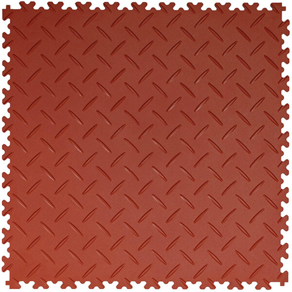 PVC Kliktegel BoSepta met traanplaatmotief roodbruin