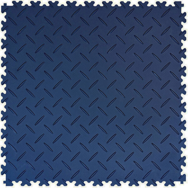 PVC Kliktegel BoSepta met traanplaatmotief blauw saffier