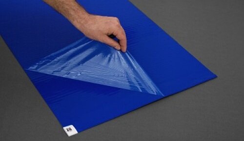 ESD fijnstof kleefmat blauw 60x90 cm