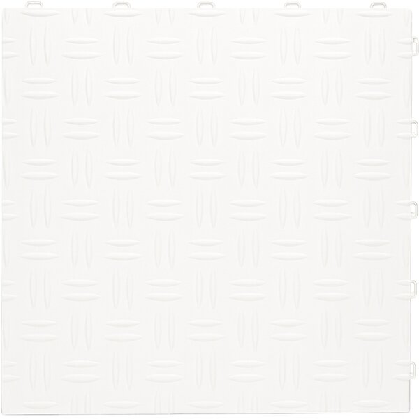BoDiamond-Garagetegels-18 mm&ndash;wit-traanplaatmotief 