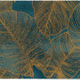 ColorStar Botanica binnendeurmat-turkoois- 85x150 cm