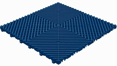 Kunststof kliktegel, open structuur, ronde ribben BoDeck donkerblauw Kunststof kliktegel, open structuur, ronde ribben BoDeck donkerblauw