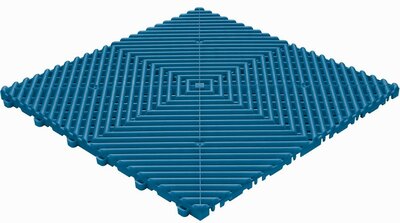 Kunststof kliktegel, open structuur, ronde ribben BoDeck blauw Kunststof kliktegel, open structuur, ronde ribben BoDeck blauw