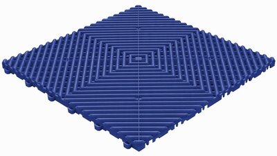 Kunststof kliktegel, open structuur, ronde ribben BoDeck ultramarineblauw Kunststof kliktegel, open structuur, ronde ribben BoDeck ultramarineblauw