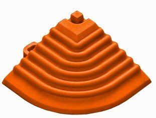 Afwerkrand hoekstuk voor 18 mm kliktegels Afwerkrand hoekstuk voor 18 mm kliktegels