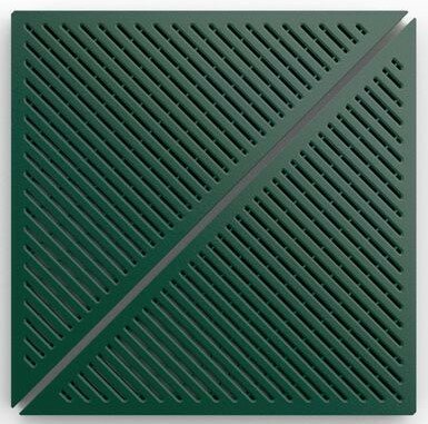 Kunststof kliktegel, driehoekig, open structuur, vlakke ribben BoTrio groen Kunststof kliktegel, driehoekig, open structuur, vlakke ribben BoTrio groen
