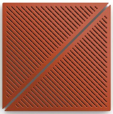 Kunststof kliktegel, driehoekig, open structuur, vlakke ribben, BoTrio, oranje Kunststof kliktegel, driehoekig, open structuur, vlakke ribben, BoTrio, oranje