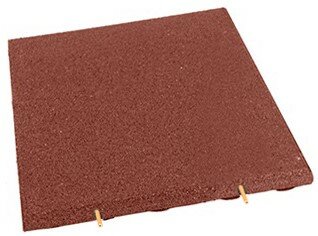 Rubberen tegel 500x500x25 mm rood-bruin Rubberen tegel 500x500x25 mm rood-bruin