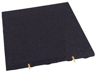 Rubberen tegel 500x500x25 mm zwart Rubberen tegel 500x500x25 mm zwart