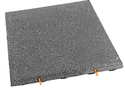 Rubberen tegel 500x500x25 mm grijs Rubberen tegel 500x500x25 mm grijs