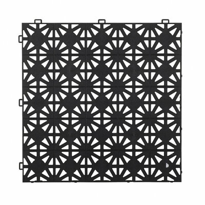 Kliktegel 12 mm geperforeerd BoStara zwart