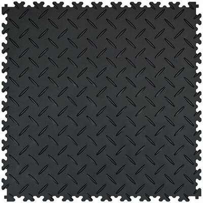 Kliktegel Recycling PVC 4 mm EcoFoot traanplaat zwart