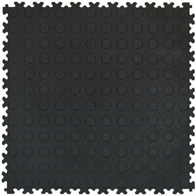 Kliktegel recycling PVC 4 mm EcoFoot- noppen zwart