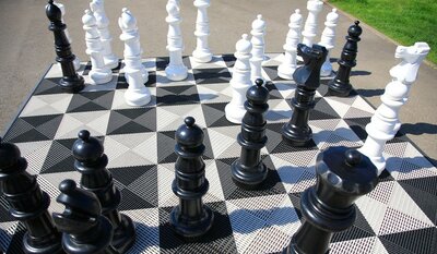 Buitenschaakbord met velden 40x40 cm