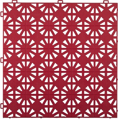 Kliktegel 12 mm geperforeerd BoStara rood