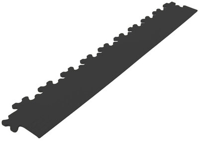 Afwerkrand recht voor 7 mm pvc kliktegels zwart