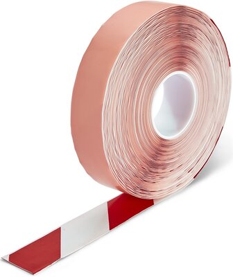 LeanLine Pro Hazard Vloermarkeringstape 50 mm wit-rood