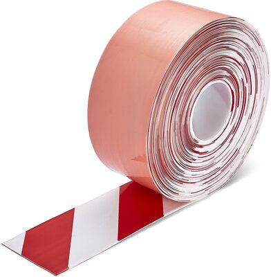 LeanLine Pro Hazard Vloermarkeringstape 100 mm wit-rood