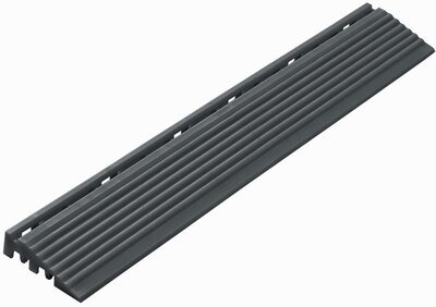 Afwerkrand recht voor 18 mm PP kliktegels antraciet