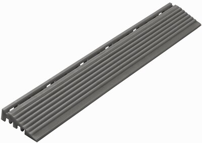 Afwerkrand recht voor 18 mm PP kliktegels donkergrijs