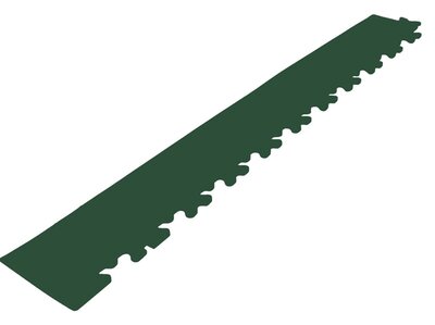 Afwerkrand met hoek voor 7 mm pvc kliktegels groen