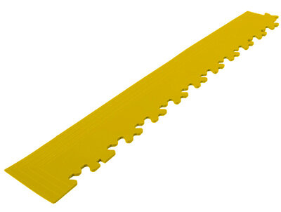 Afwerkrand met hoek voor 7 mm pvc kliktegels geel