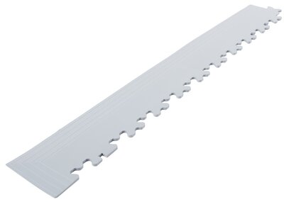 Afwerkrand met hoek voor 9 mm BoNueva pvc kliktegels lichtgrijs