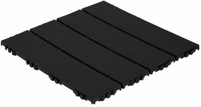 BoFudra balkonvloer 12 mm-houtlook- zwart